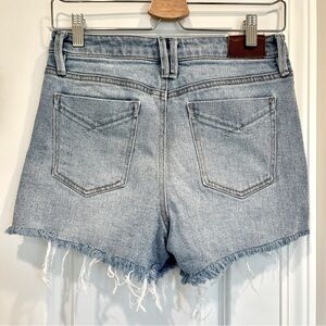 Emma Unpublished denim high-rise raw hem shorts